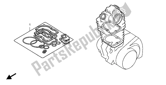 Alle onderdelen voor de Eop-1 Pakkingset A van de Honda CRF 250R 2010