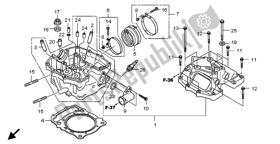 Tutte le parti per il Testata del Honda TRX 700 XX 2008