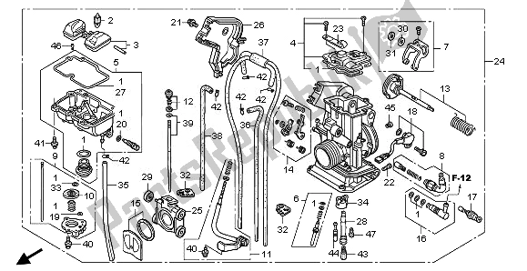 Tutte le parti per il Carburatore del Honda CRF 150 RB LW 2008