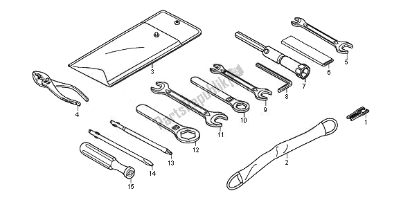 All parts for the Tools of the Honda XL 700 VA Transalp 2011