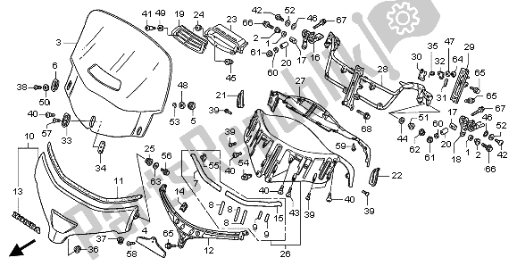 Todas las partes para Pantalla De Viento de Honda GL 1800 2009