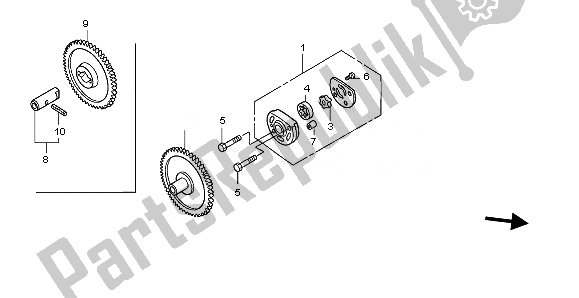 Alle onderdelen voor de Oliepomp van de Honda NPS 50 2010