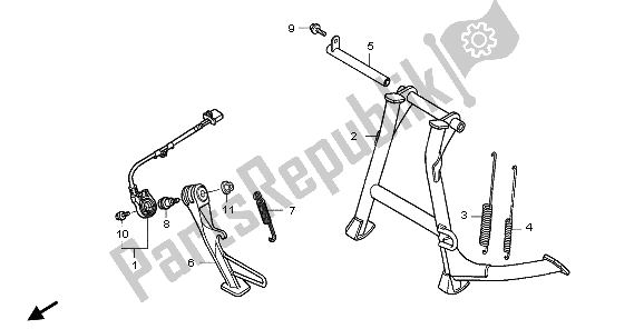 All parts for the Stand of the Honda NT 700V 2006