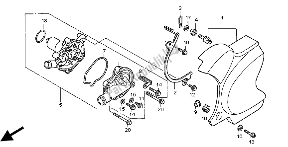 Tutte le parti per il Pompa Dell'acqua del Honda VT 750C 1997