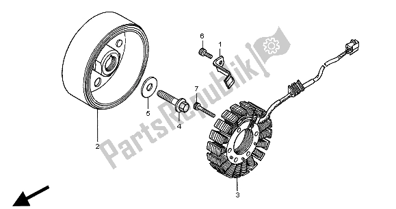 All parts for the Generator of the Honda CB 600F Hornet 2000