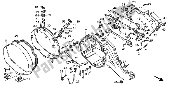 Tutte le parti per il R. Bisaccia del Honda NT 650V 1999