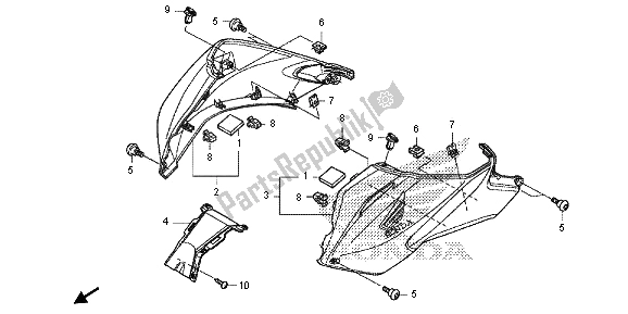 All parts for the Shelter of the Honda NC 700S 2013