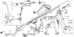 pedal de freio e pedal de mudança e suporte lateral