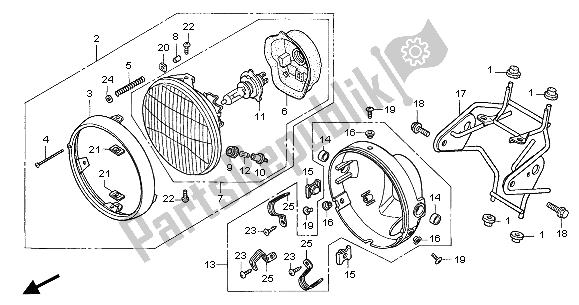 Todas las partes para Faro (reino Unido) de Honda CBF 500 2007