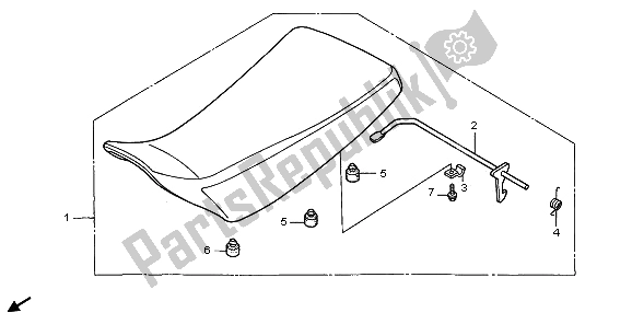 All parts for the Seat of the Honda TRX 450 FE Fourtrax Foreman ES 2003