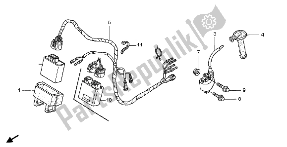 All parts for the Wire Harness of the Honda CRF 450R 2007