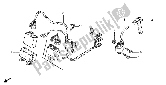 Tutte le parti per il Cablaggio del Honda CRF 450R 2007