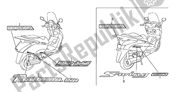 All parts for the Mark of the Honda FES 125A 2007