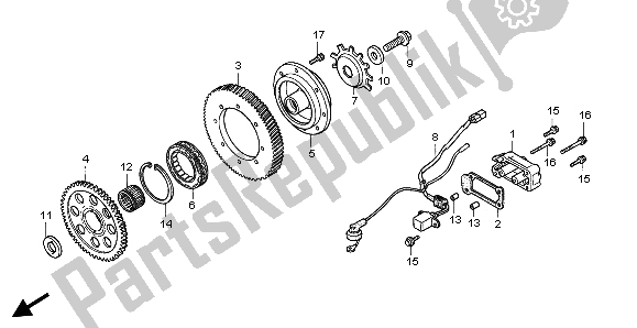 Todas las partes para Embrague De Arranque de Honda ST 1100A 1999