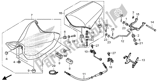 Tutte le parti per il Posto A Sedere del Honda NC 700S 2013