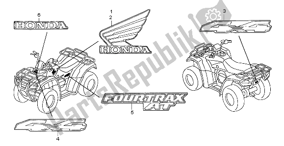 Wszystkie części do Znak Honda TRX 400 FA Fourtrax Rancher AT 2004