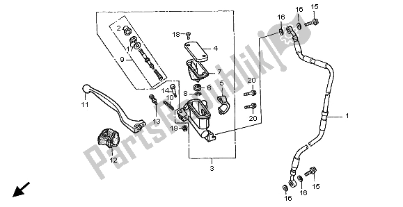 Todas las partes para Fr Cilindro Maestro De Frenos de Honda CR 80R SW 2001
