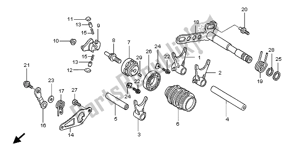 Todas las partes para Tambor De Cambio De Marchas de Honda CRF 250R 2009