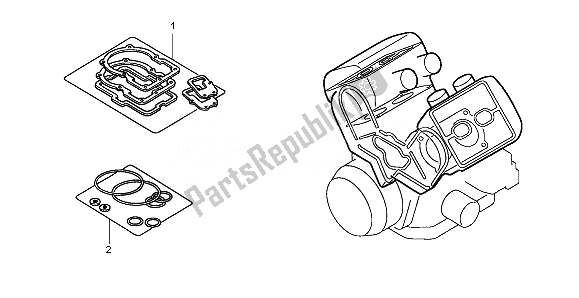 Tutte le parti per il Kit Di Guarnizioni Eop-1 A del Honda ST 1300 2008