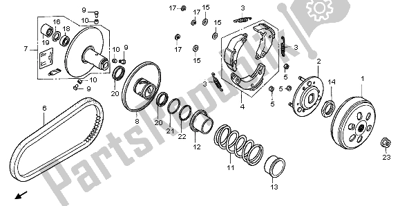 Tutte le parti per il Faccia Guidata del Honda SCV 100F 2006