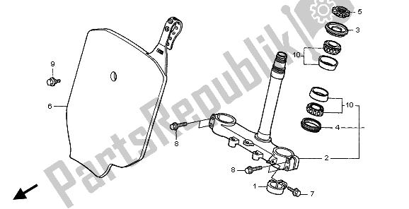 All parts for the Steering Stem of the Honda CR 80 RB LW 1996