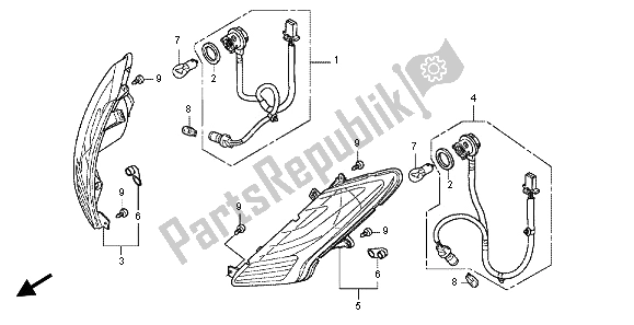 All parts for the Winker of the Honda SH 125R 2012