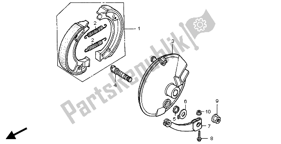 Tutte le parti per il Pannello Freno Anteriore del Honda XR 70R 1997