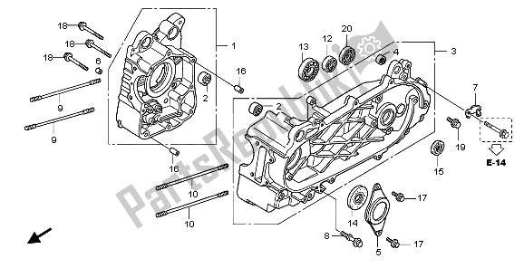 Todas las partes para Caja Del Cigüeñal de Honda SH 150 2007