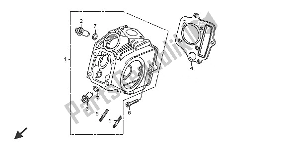 Wszystkie części do G? Owica Cylindra Honda CRF 70F 2005