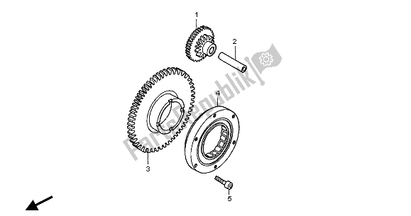 All parts for the Starting Clutch of the Honda CB 600F Hornet 2006