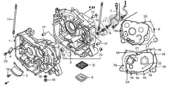 All parts for the Crankcase of the Honda TRX 500 FE Foretrax Foreman ES 2011