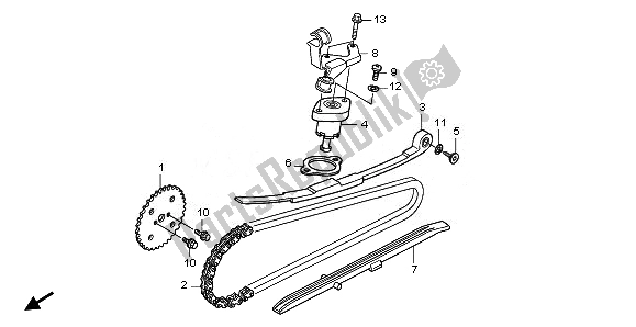 All parts for the Cam Chain & Tensioner of the Honda SH 125 2011
