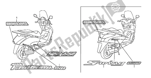 Todas las partes para Marca de Honda FES 125 2005