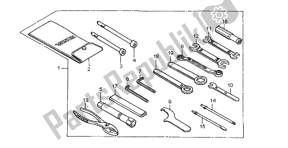 Todas las partes para Herramientas de Honda VT 1100C3 1998