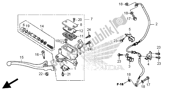 Tutte le parti per il Pompa Freno Anteriore del Honda SH 300R 2013