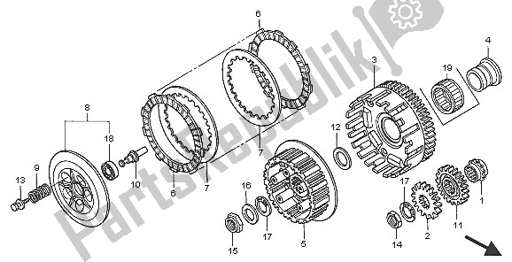 All parts for the Clutch of the Honda TRX 400 EX Sportrax 2005