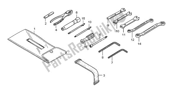 Todas as partes de Ferramentas do Honda GL 1800 2009