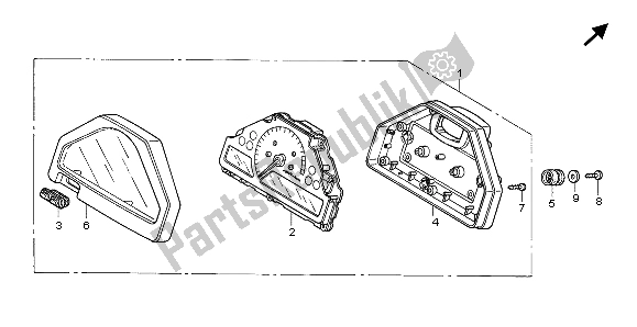 Alle onderdelen voor de Meter (mph) van de Honda CBR 1000 RR 2007