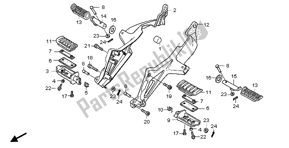 Toutes les pièces pour le étape du Honda NT 700 VA 2007