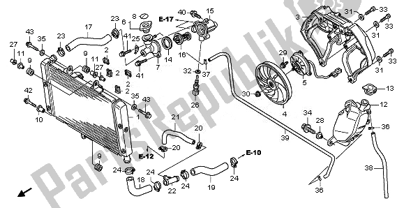 All parts for the Radiator of the Honda CBF 1000F 2011