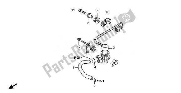 All parts for the Solenoid Valve of the Honda FES 125A 2011