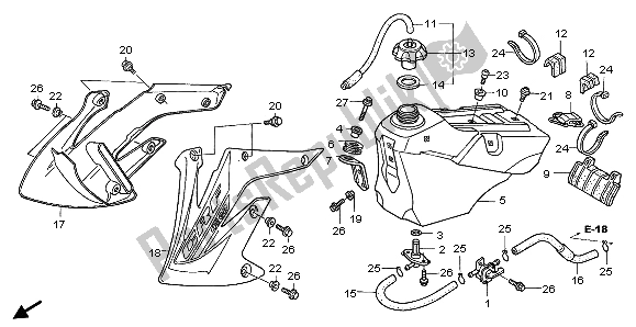 Todas las partes para Depósito De Combustible de Honda CRF 450R 2007