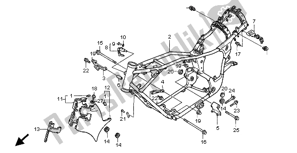 Todas las partes para Cuerpo Del Marco de Honda VT 600C 1998