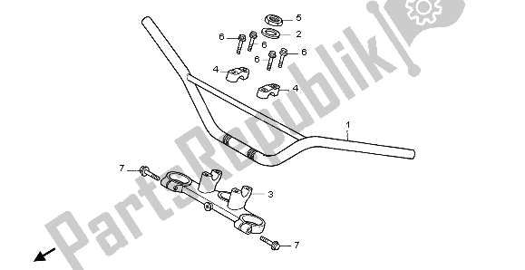 All parts for the Handle Pipe of the Honda CR 85 RB LW 2004