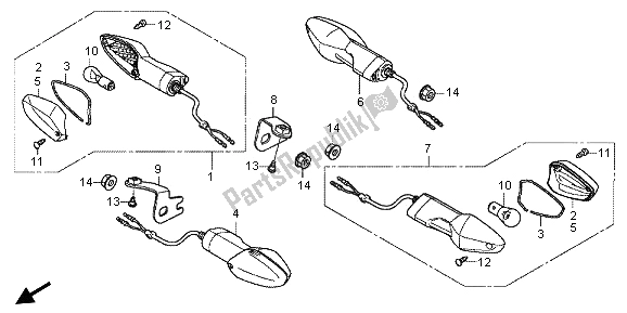 All parts for the Winker of the Honda CBR 250 RA 2013