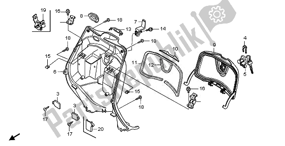 Todas las partes para La Caja Interior de Honda NHX 110 WH 2010