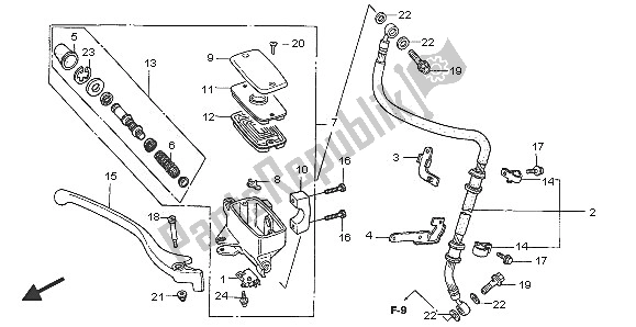 Tutte le parti per il Fr. Pompa Freno del Honda VT 750C 2005