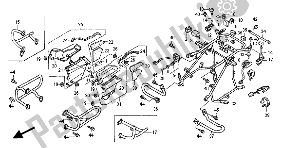 Tutte le parti per il Protezione Del Motore del Honda GL 1500 SE 2000