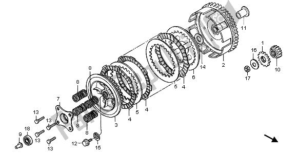 Todas las partes para Embrague de Honda CR 80 RB LW 2000