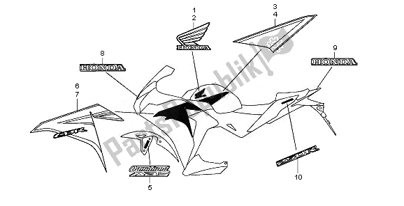 Todas las partes para Marca de Honda CBR 250 RA 2011